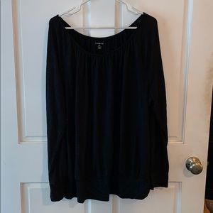 Lane Bryant black and silver long sleeve shirt